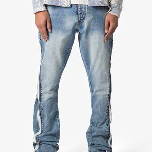 mnml B574 Zipper Flare Denim - Blue Size 42Blue / 42